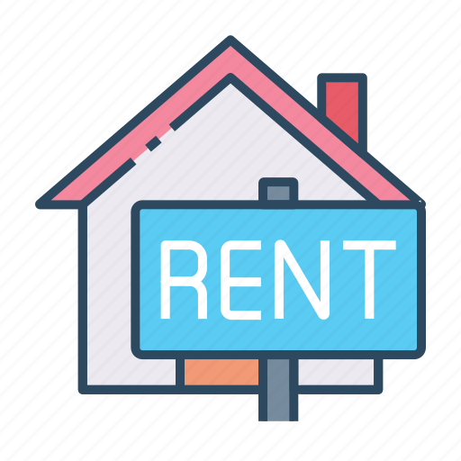 Real, estate, rent house, rent signboard, real estate, building icon - Download on Iconfinder