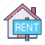 real, estate, rent house, rent signboard, real estate, building 