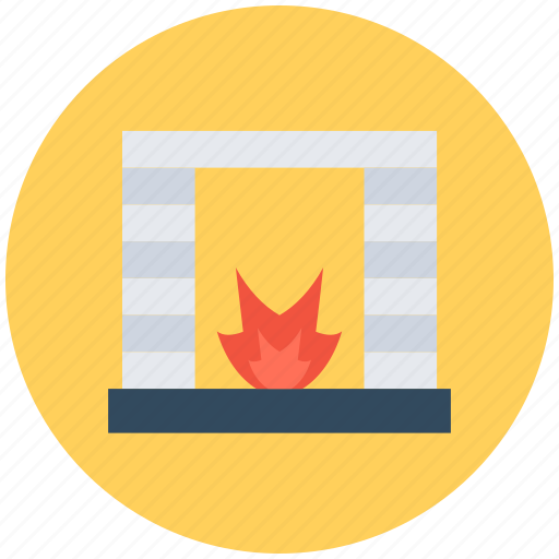 Chimney, fireplace, fireside, hearth, interior fireplace icon - Download on Iconfinder