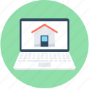 home, laptop, online property, online real estate, property website
