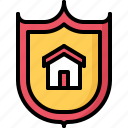 architecture, building, estate, house, real, shield 