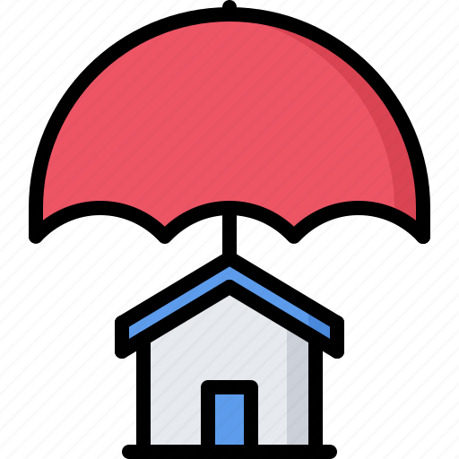 Architecture, building, estate, house, insurance, real, umbrella icon - Download on Iconfinder