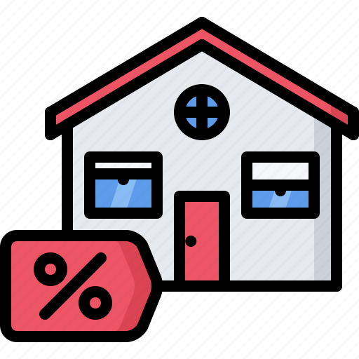 Architecture, building, discount, estate, house, mortgage, real icon - Download on Iconfinder