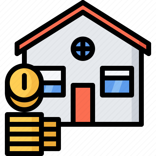 Architecture, building, coin, estate, house, money, real icon - Download on Iconfinder