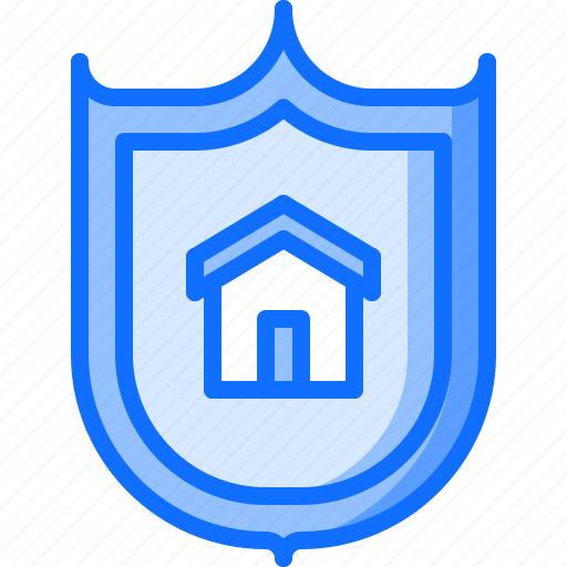Architecture, building, estate, house, real, shield icon - Download on Iconfinder