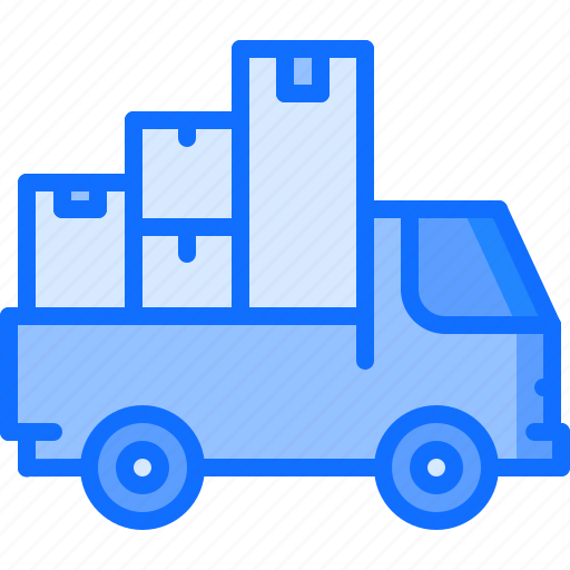 Architecture, box, estate, house, logistics, real, truck icon - Download on Iconfinder
