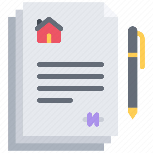 Architecture, building, contract, estate, house, pen, real icon - Download on Iconfinder