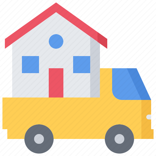 Architecture, building, estate, house, logistics, real, truck icon - Download on Iconfinder