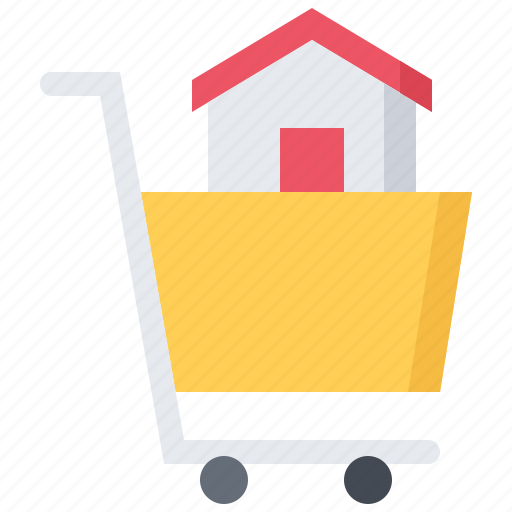 Architecture, cart, estate, house, purchase, real, shopping icon - Download on Iconfinder