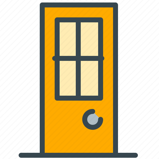 Door, close, enterance, estate, exit, home, real icon - Download on Iconfinder