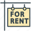 for, rent, estate, house, property, real, sign 