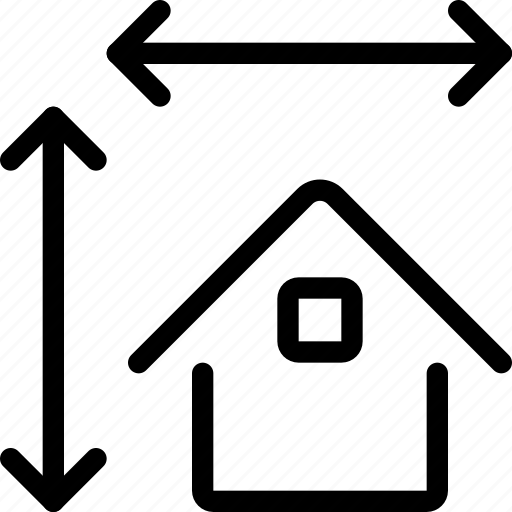 Arrow, blueprint, dimensions, estate, floorplan, house, layout icon - Download on Iconfinder