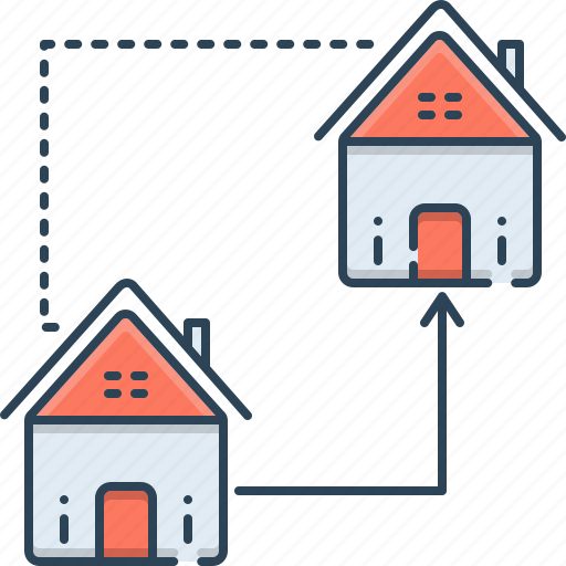 Encroach, home, home replace, property, real estate, replace, supersede icon - Download on Iconfinder