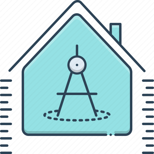 House, house measurement, measure, measurement, property, real estate, replacement icon - Download on Iconfinder