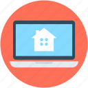 home, laptop, online property, online real estate, property website