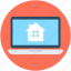 home, laptop, online property, online real estate, property website 