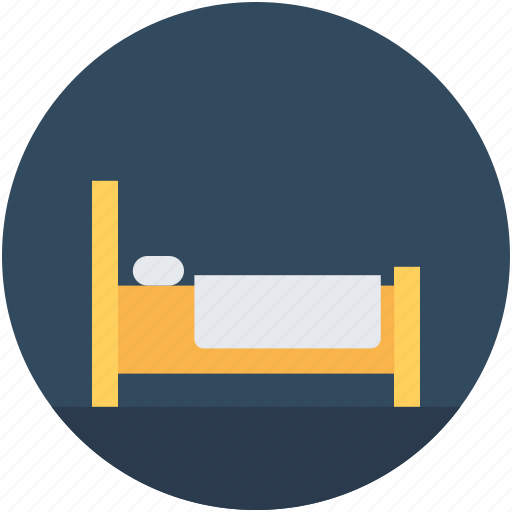 Bed, bedroom, hotel room, single bed, sleep icon - Download on Iconfinder