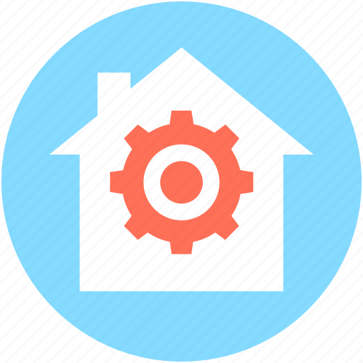 Cog, construction, home repairing, housing business, real estate icon - Download on Iconfinder