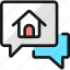 real, estate, message, chat, house 