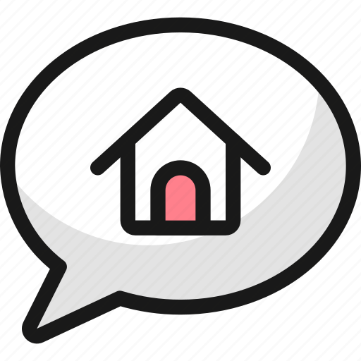 Real, estate, message, house icon - Download on Iconfinder