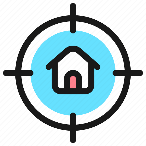 Real, estate, search, house, target icon - Download on Iconfinder