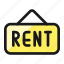 real, estate, sign, board, rent 