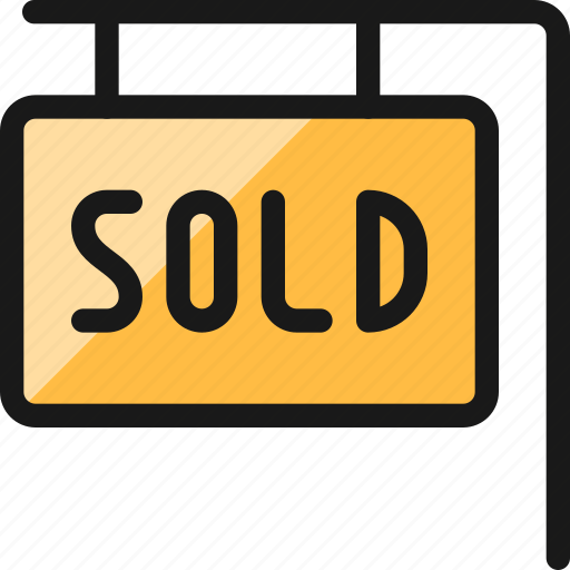 Sold, real, estate, sign, board icon - Download on Iconfinder