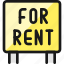 real, estate, sign, for, rent 