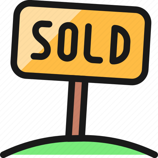 Real, estate, sign, sold icon - Download on Iconfinder