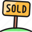 real, estate, sign, sold 