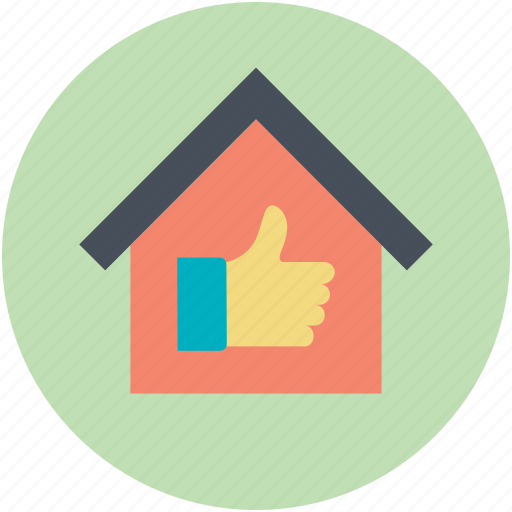 House, housing, real estate concept, safety concept, thumb up icon - Download on Iconfinder