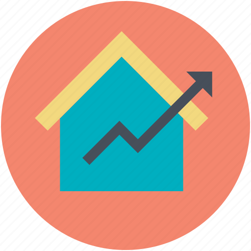 Asset pricing, building, dollar, growth graph, real estate icon - Download on Iconfinder