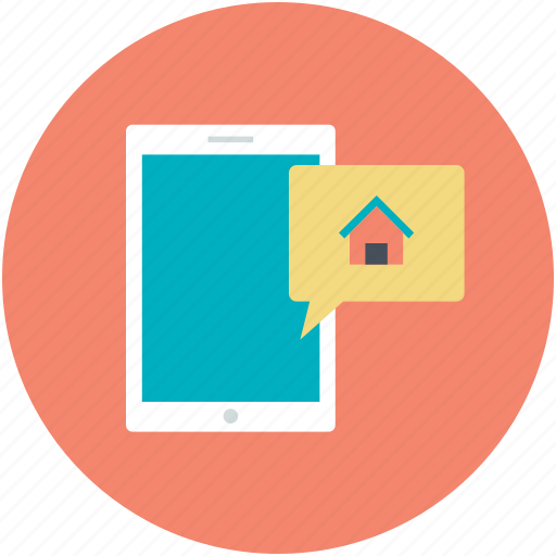 Home, mobile screen, online mortgage, online navigation, online real estate icon - Download on Iconfinder