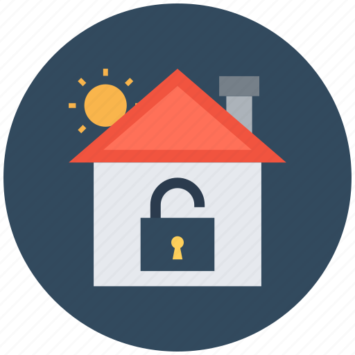 Home, home unlock, lock sign, mortgage, real estate icon - Download on Iconfinder