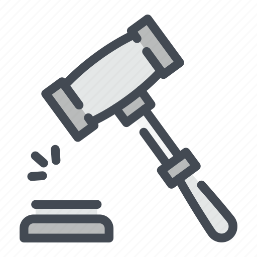Auction, court, gavel, hammer, law icon - Download on Iconfinder