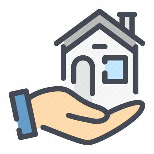 Care, estate, hand, home, house, property, real icon - Download on Iconfinder