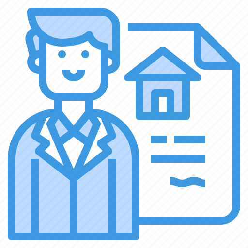 Agent, building, estate, house, property, real, seller icon - Download on Iconfinder