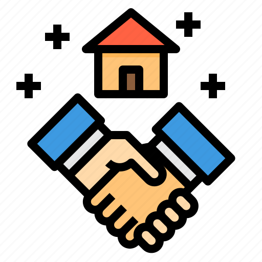 Building, deal, hand, house, property, real estate, shake icon - Download on Iconfinder