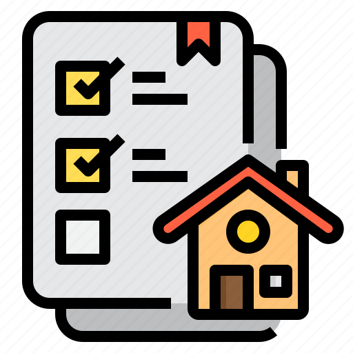 Building, check, house, list, property, real estate icon - Download on Iconfinder