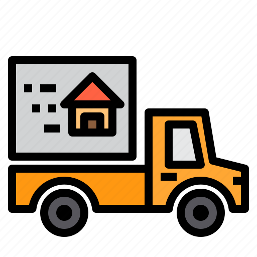 Building, house, property, real estate, truck icon - Download on Iconfinder
