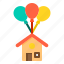 balloon, building, house, property, real estate 