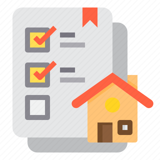 Building, check, house, list, property, real estate icon - Download on Iconfinder