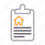 clipboard, document, house, property, realestate 