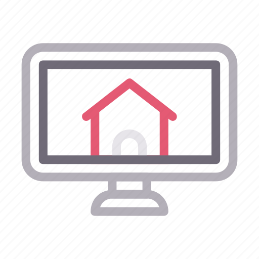 Home, house, online, realestate, screen icon - Download on Iconfinder