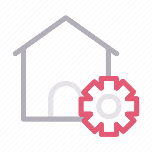 Gear, house, realestate, setting, workshop icon - Download on Iconfinder