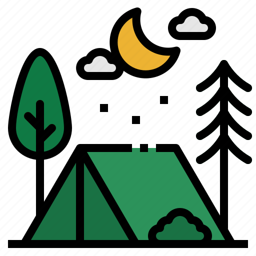 Camp, camping, holidays, rural, tent icon - Download on Iconfinder