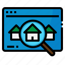 glass, home, house, magnifying, search