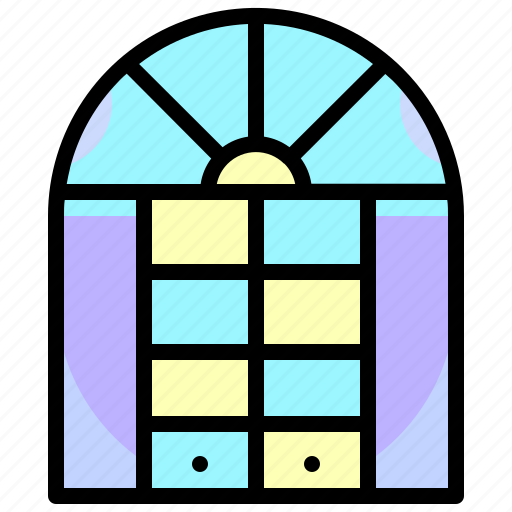 Construction, parts, window, house, opened, door, things icon - Download on Iconfinder