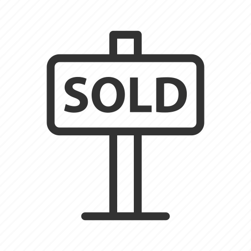 Sold, real estate, sign, property icon - Download on Iconfinder