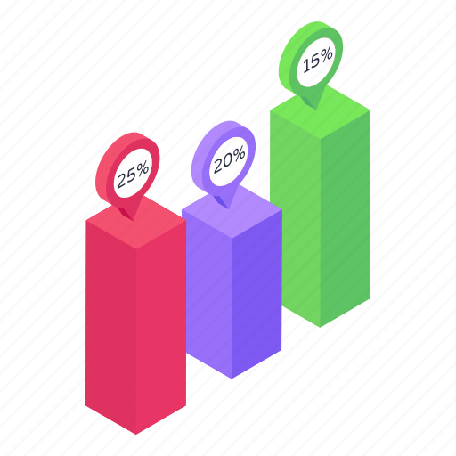 Data analytics, percentage chart, percentage bar chart, bar graph, percentage graph icon - Download on Iconfinder